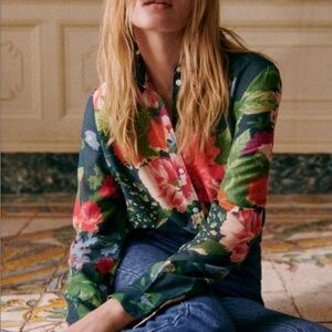 Sezane Pierro Shirt Trianon Print - Size 40